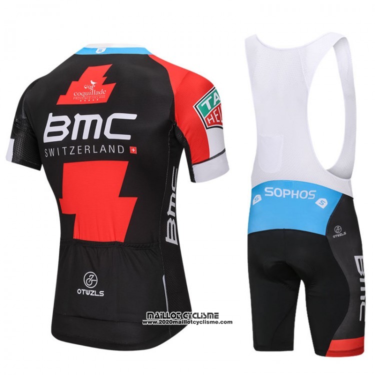 2018 Maillot Ciclismo BMC Rouge et Noir Manches Courtes et Cuissard